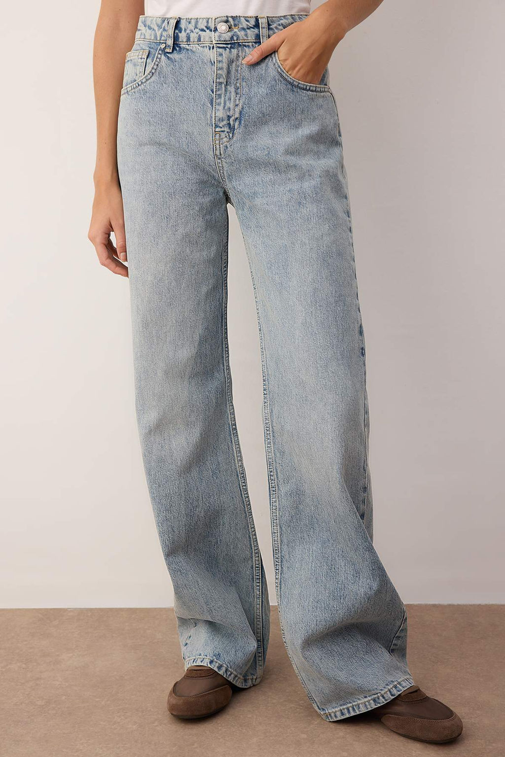 Mavi Yuksek Bel Bel Wide Leg Jeans TWOAW26JE00079 - Trendyolmilla фото 7