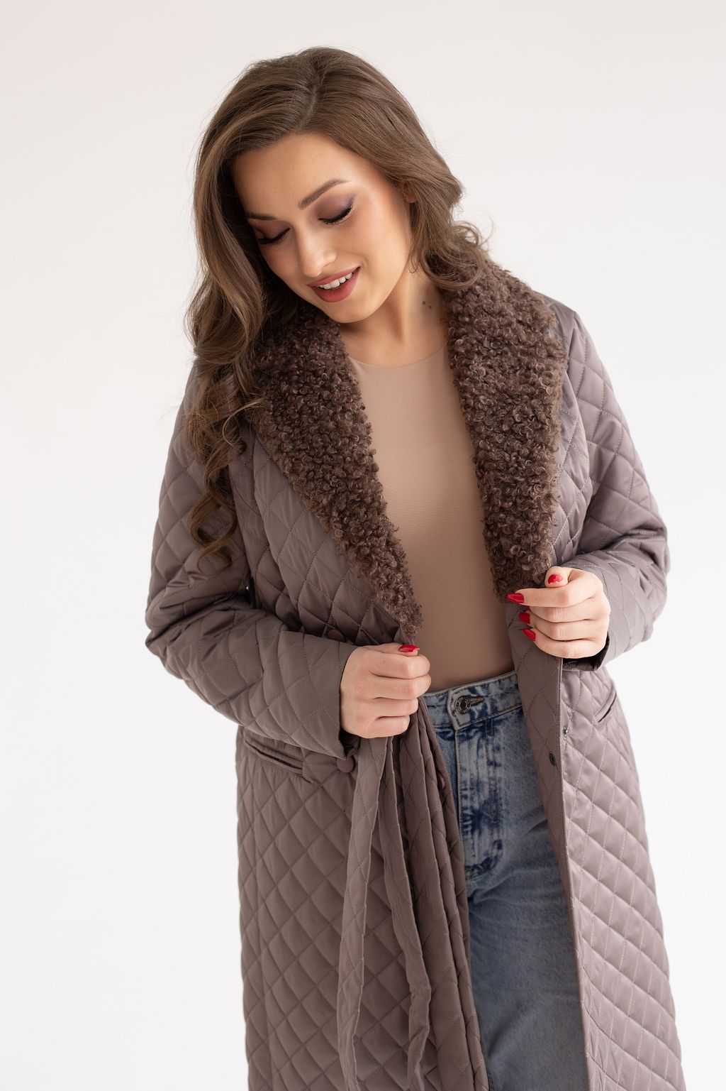 Куртка женская демисезонная 23985 (латте) - Kankan фото 6