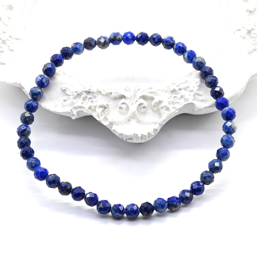 Браслет на резинке шарик гр.4мм из аметиста, 17см - Радуга камня фото 7