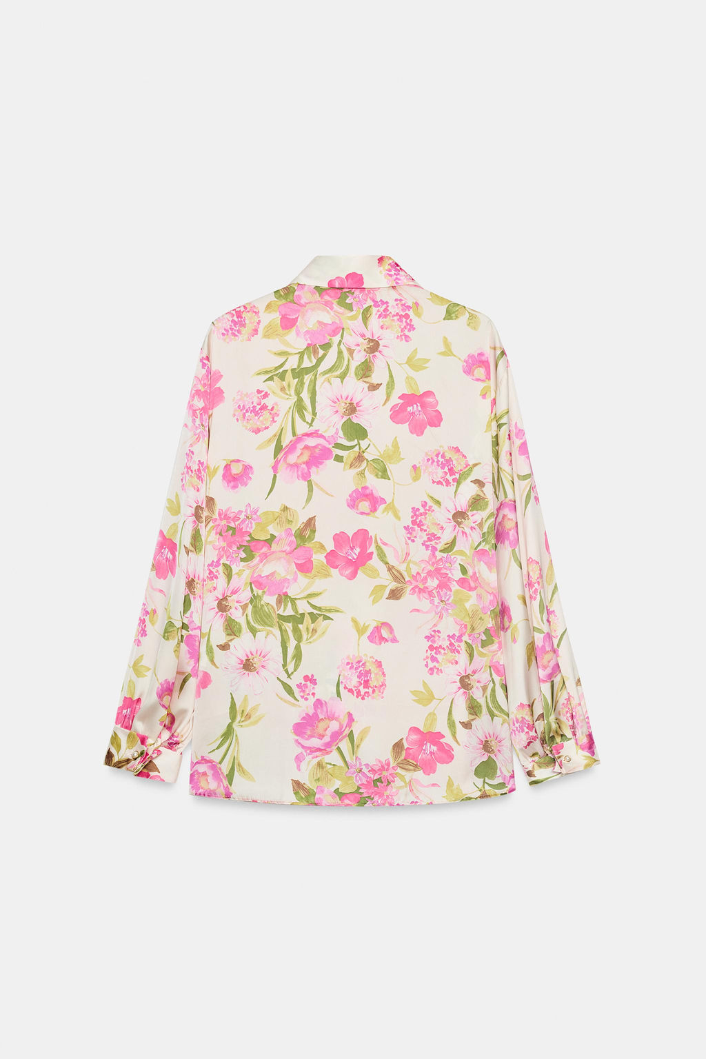 CAMISA SATINADA ESTAMPADO FLORAL / Multicolor - Zara фото 8