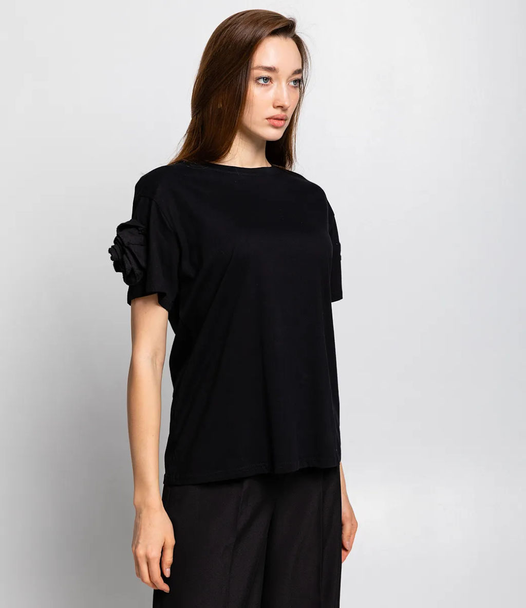 Футболка #КТ4419, чёрный