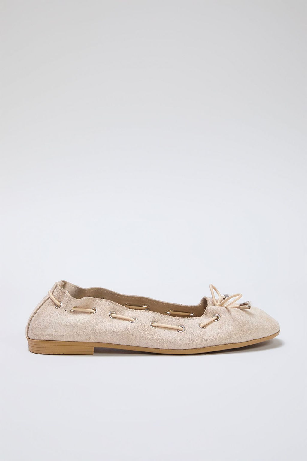 Trendyol Shoes Bej Baglama Detayl? Badem Burun Kad?n Babet TAKSS25BE00004 - Trendyolmilla фото 5