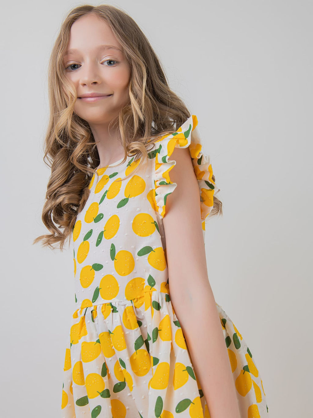 Платье хлопковое Апельсины 7+ - Bungly фото 6