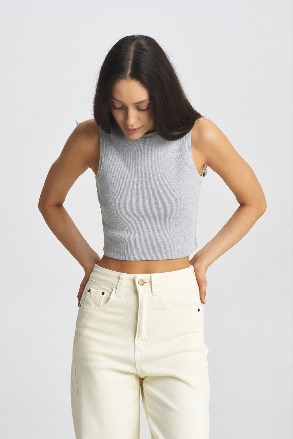 Кроп-топ Grey Melange