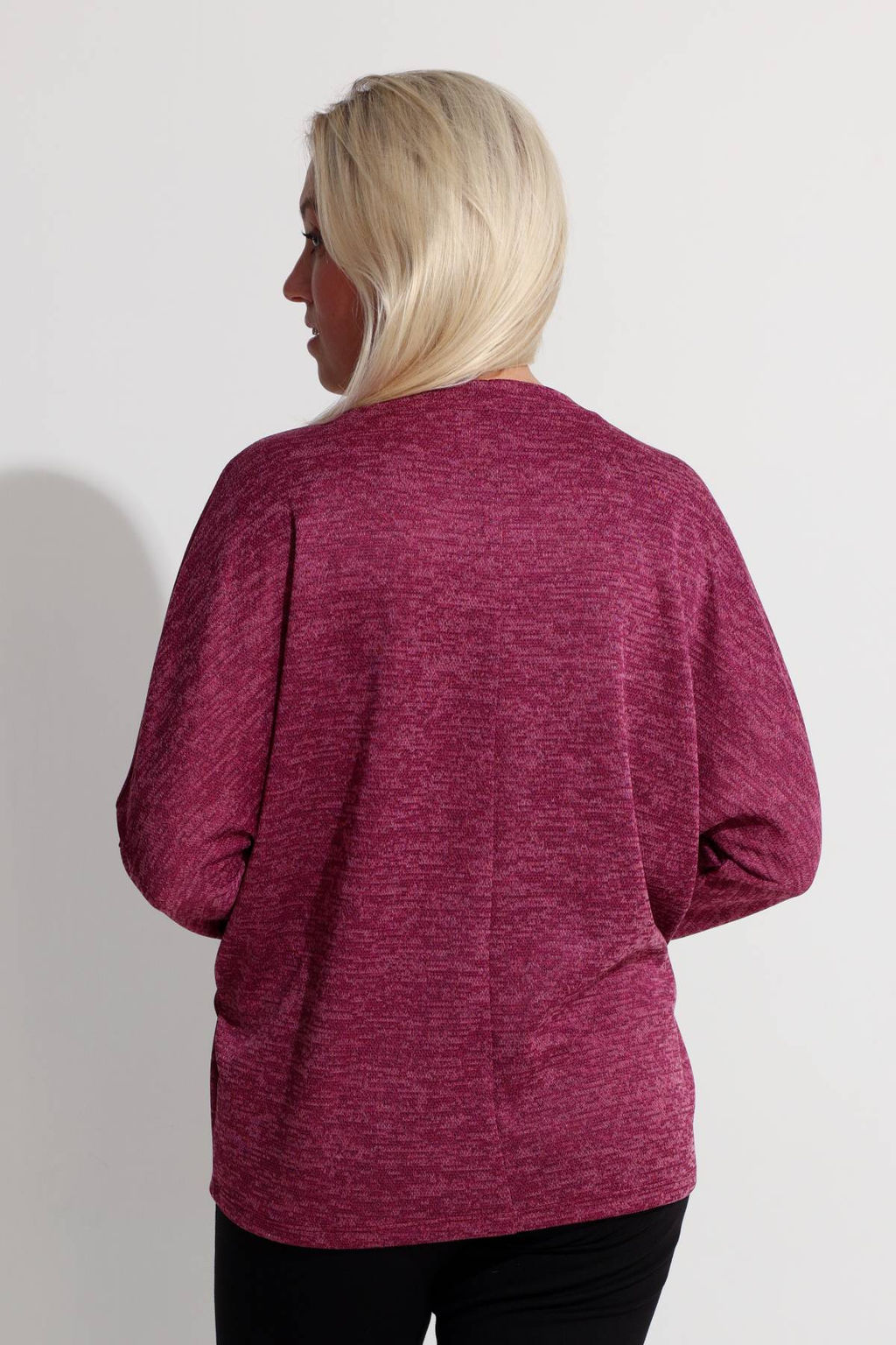 Видеообзор. Блузка женская 4326/02/Винный меланж - Rise фото 7
