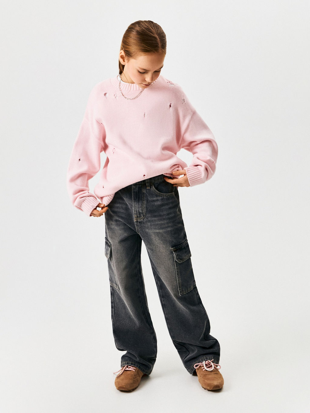 ACOOLA / Джинсы для девочек Vimm серый фото 3