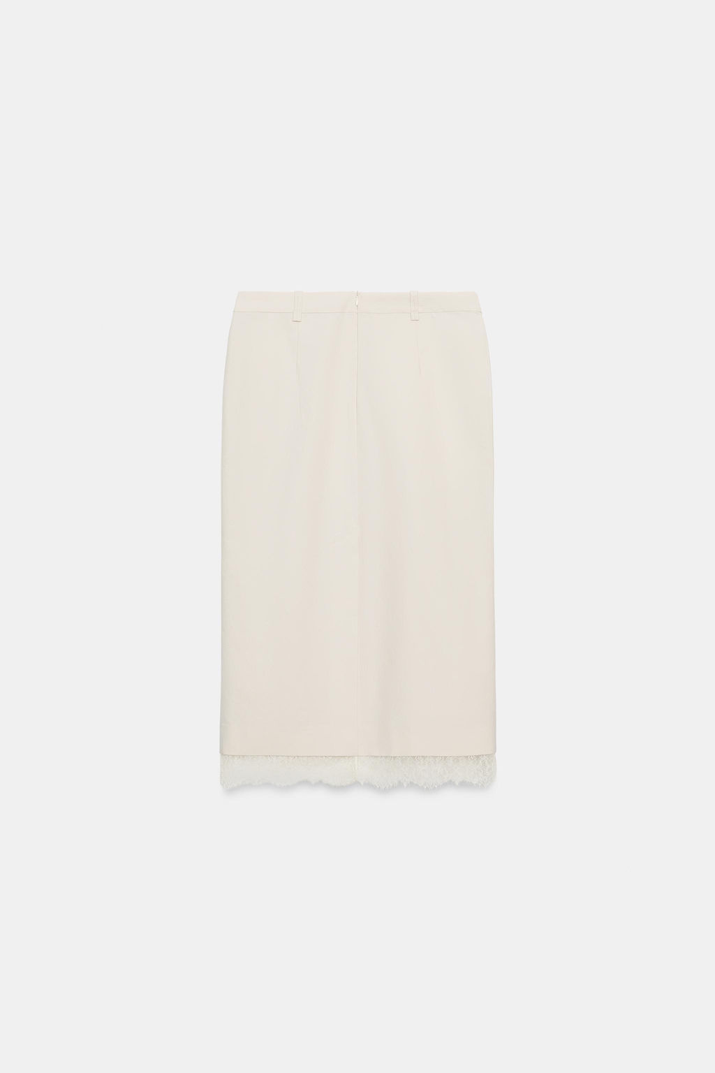 FALDA MIDI ENCAJE / Hueso - Zara фото 8