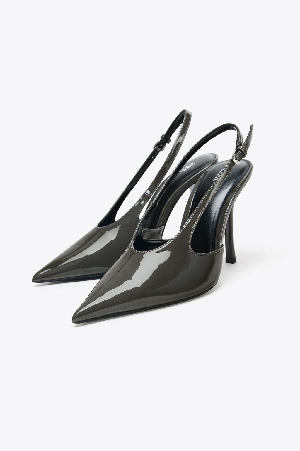 FAUX PATENT SLINGBACK SHOES - Zara фото 3
