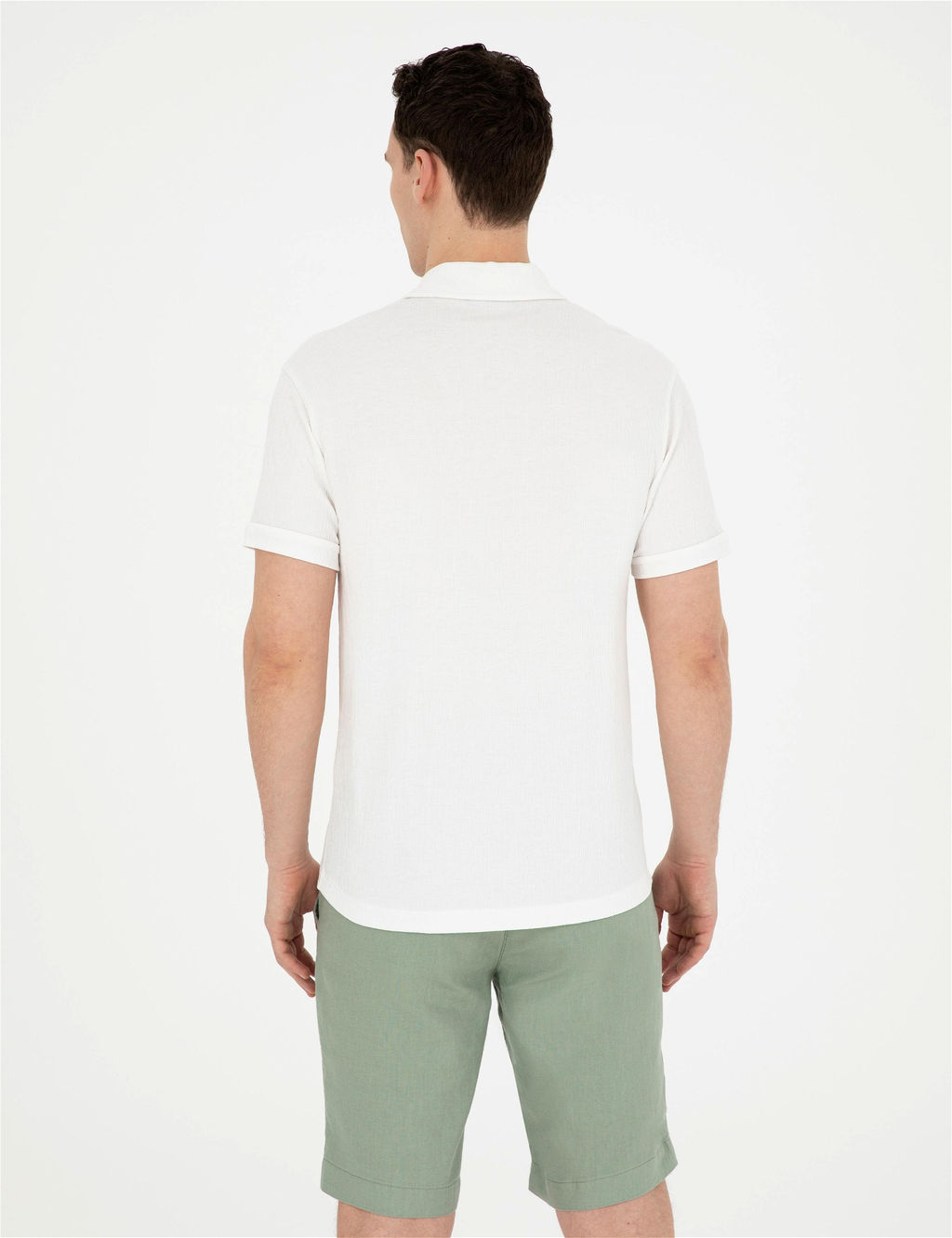 Ekru Slim Fit Ti__rt
