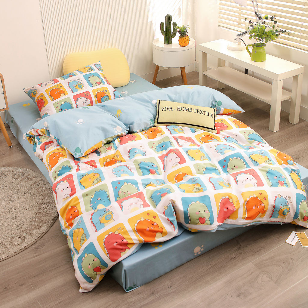 Комплект постельного белья на резинке Сатин Люкс KIDS 100% хлопок CDKR045 90*200*25/1.5 спальный/50-70 1 шт