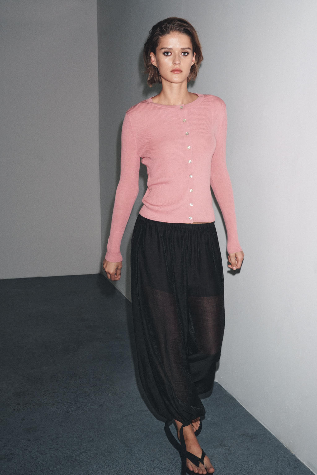 100% WOOL RIBBED CARDIGAN - Zara фото 9