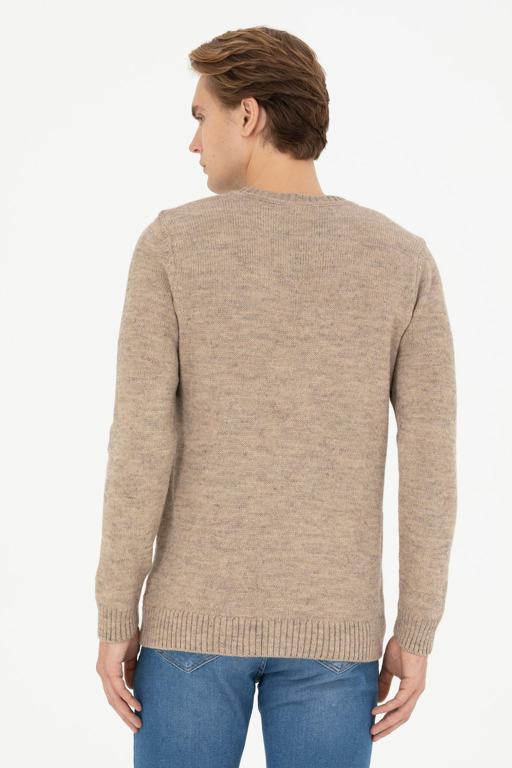 Мужской свитер песочного меланжа - U.s. polo assn фото 12