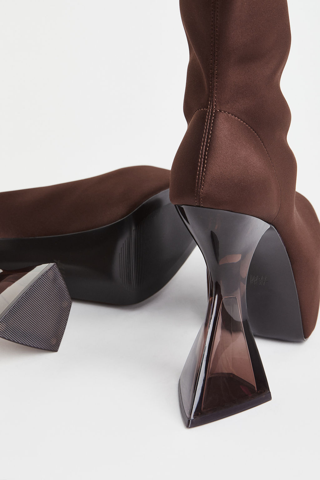 Botas de saten con plataforma - H&m фото 7