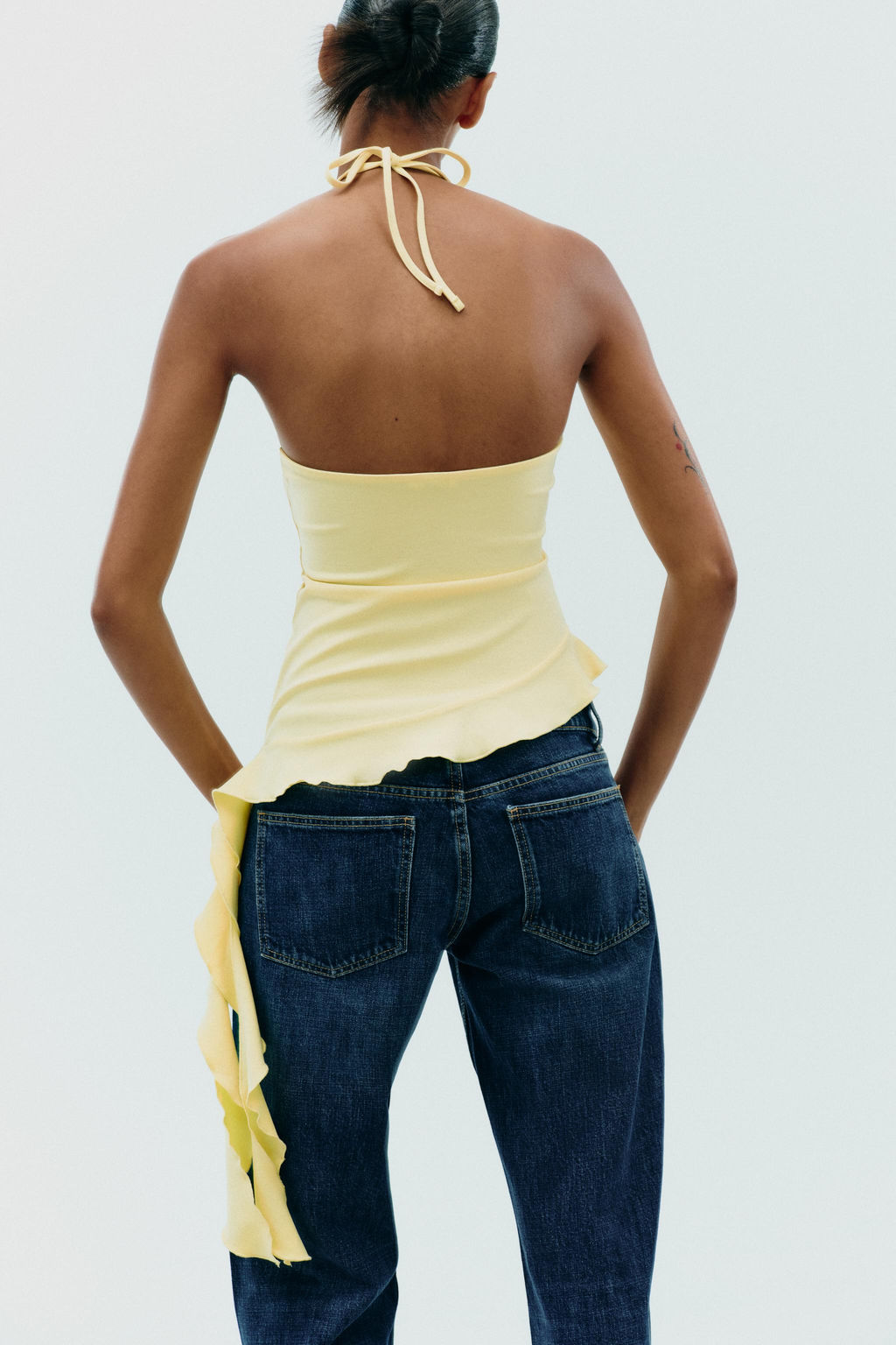 TEXTURED RUFFLE TOP - Zara фото 6