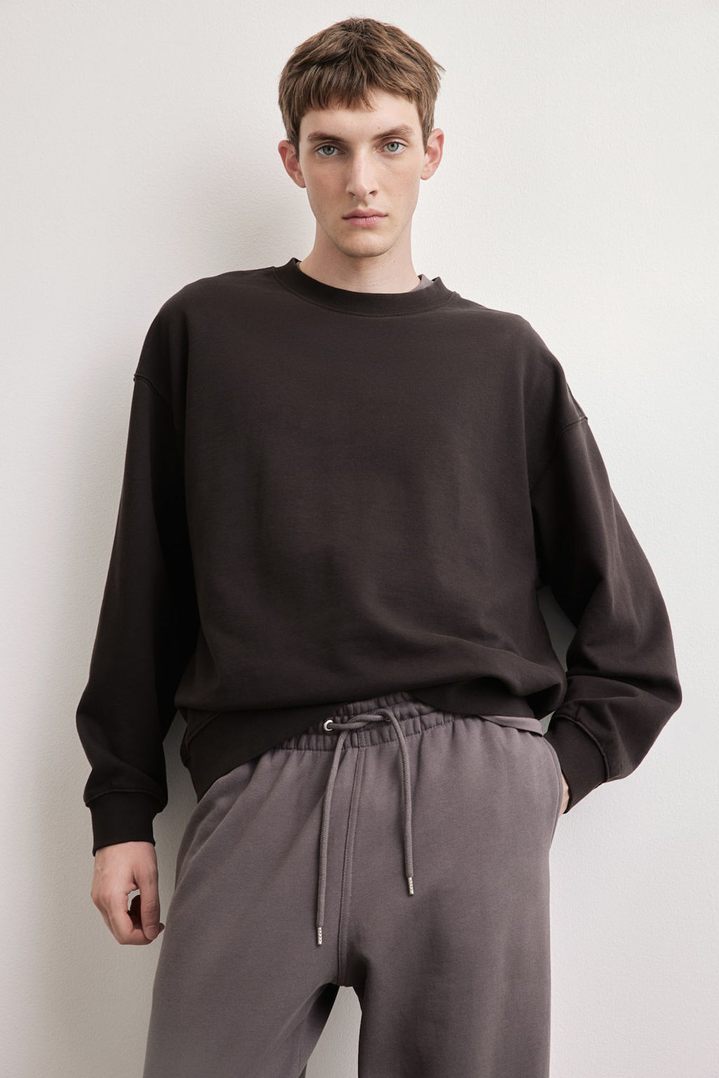 Sudadera de algodon efecto lavado Loose Fit