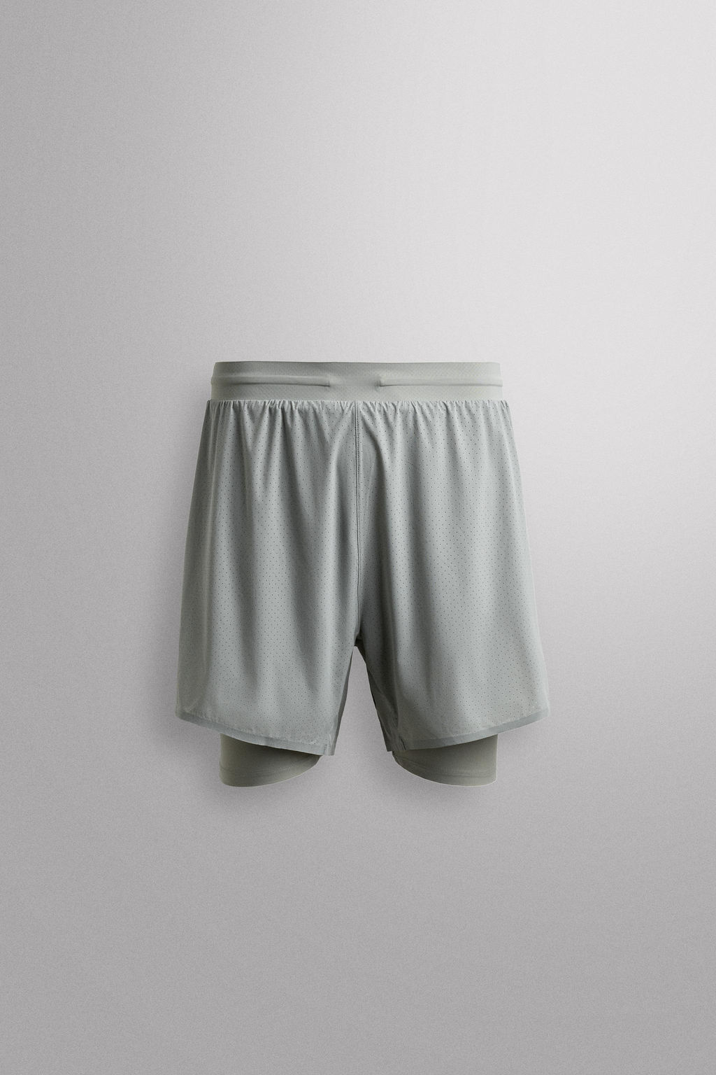 PANTALONES CORTOS RUNNING 2 EN 1 / Gris perla - Zara фото 7
