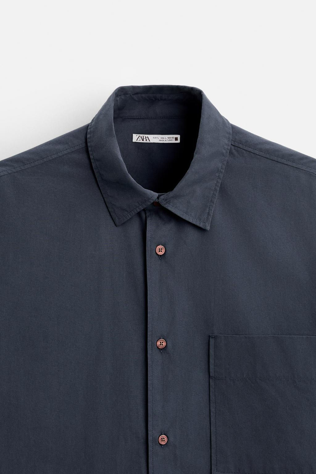 COTTON POPLIN SHIRT - Zara фото 9