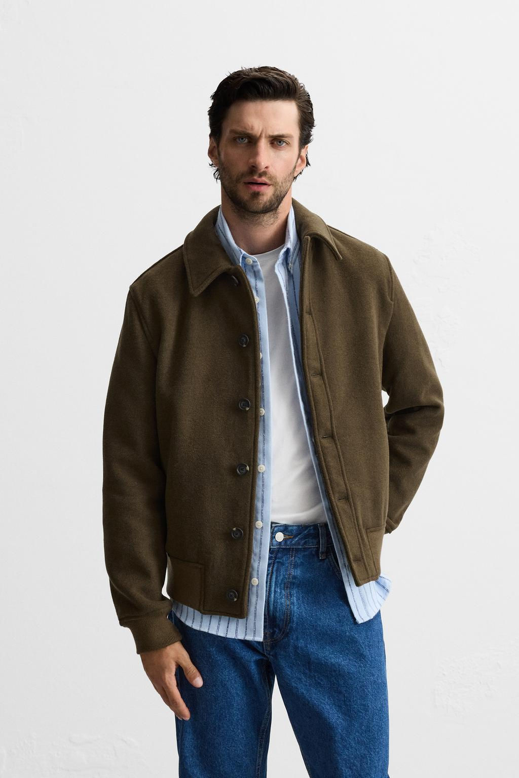 CONTRAST WOOL JACKET - Zara фото 2