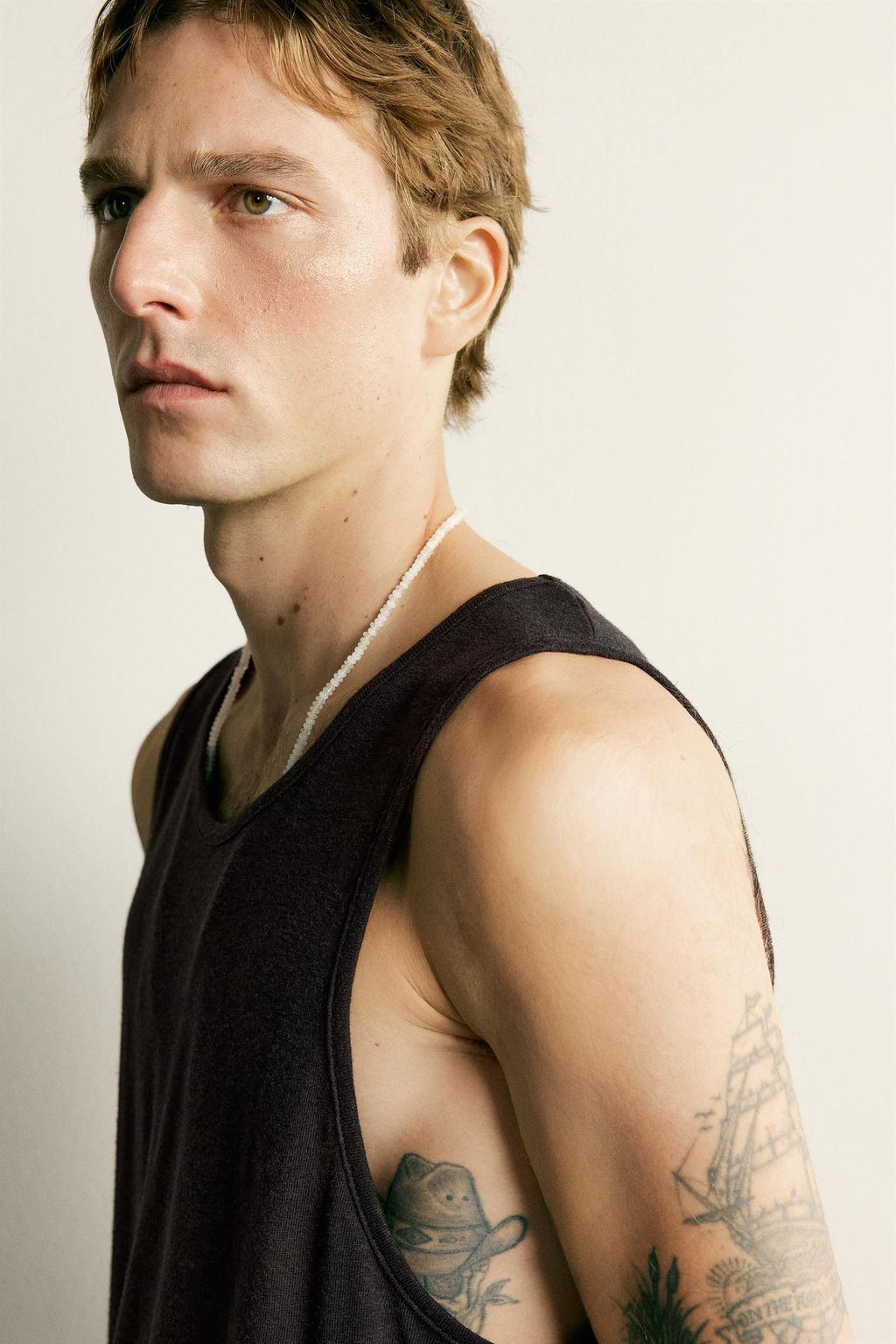 CAMISETA TANK RELAXED FIT VISCOSA - LINO / Negro - Zara фото 5