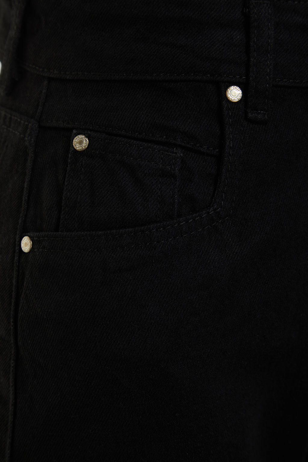 Siyah Denim Puskullu Plaj Sort TBESS22SR0395