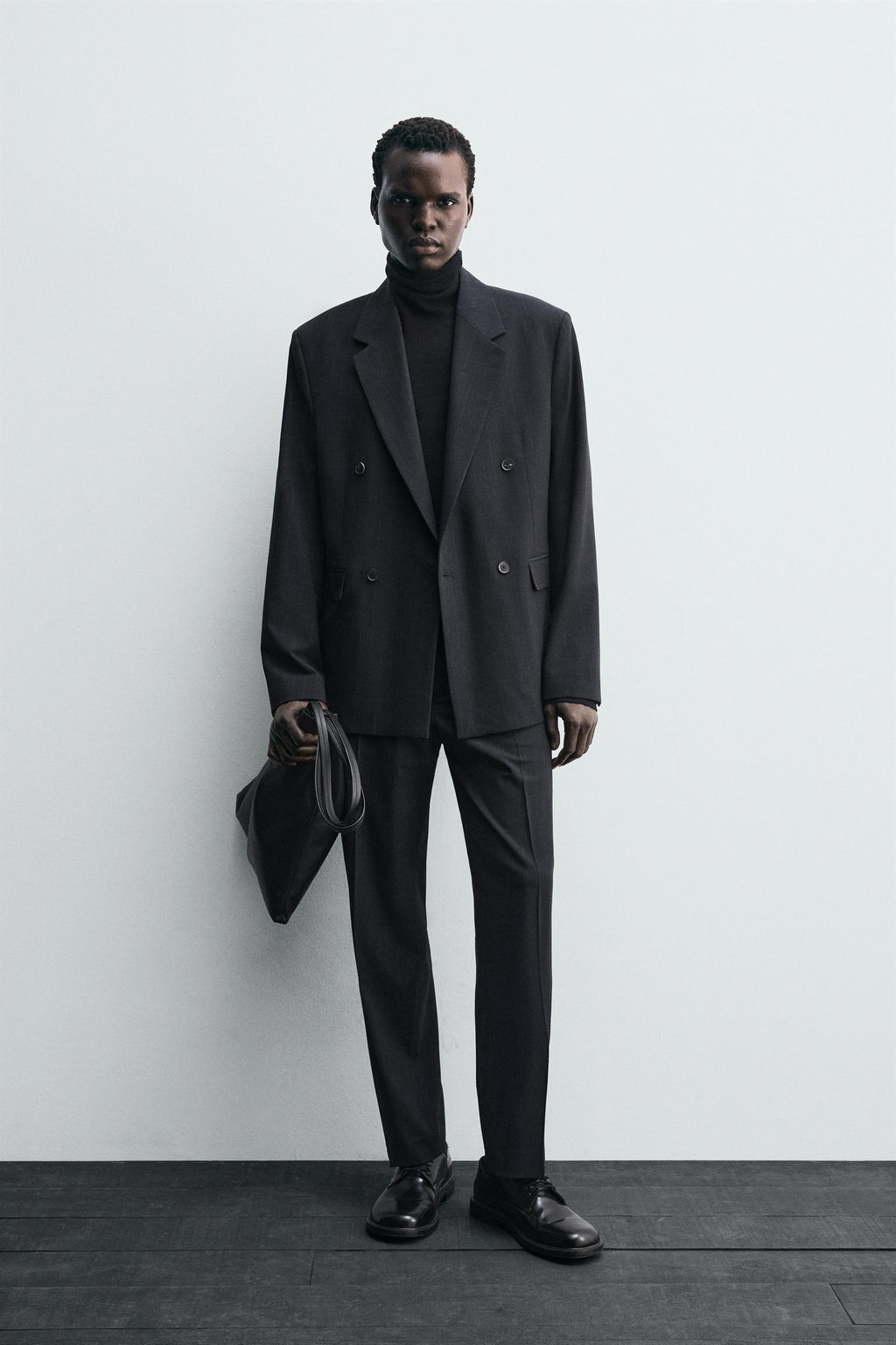 PINSTRIPED SUIT TROUSERS