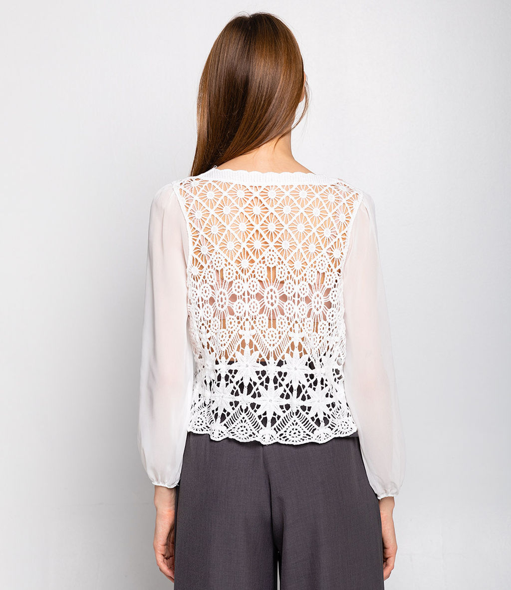 Блуза #КТ014 (2), белый - Dommod фото 3