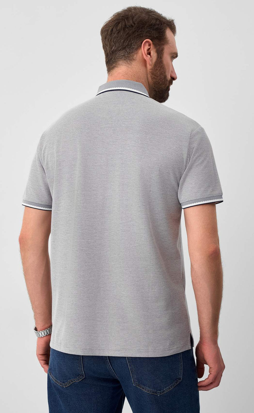 Поло муж. F511-07-815 grey - Fine joyce фото 7