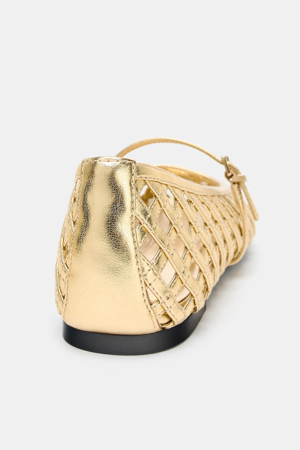 METALLIC EFFECT MESH BALLERINAS - Zara фото 4