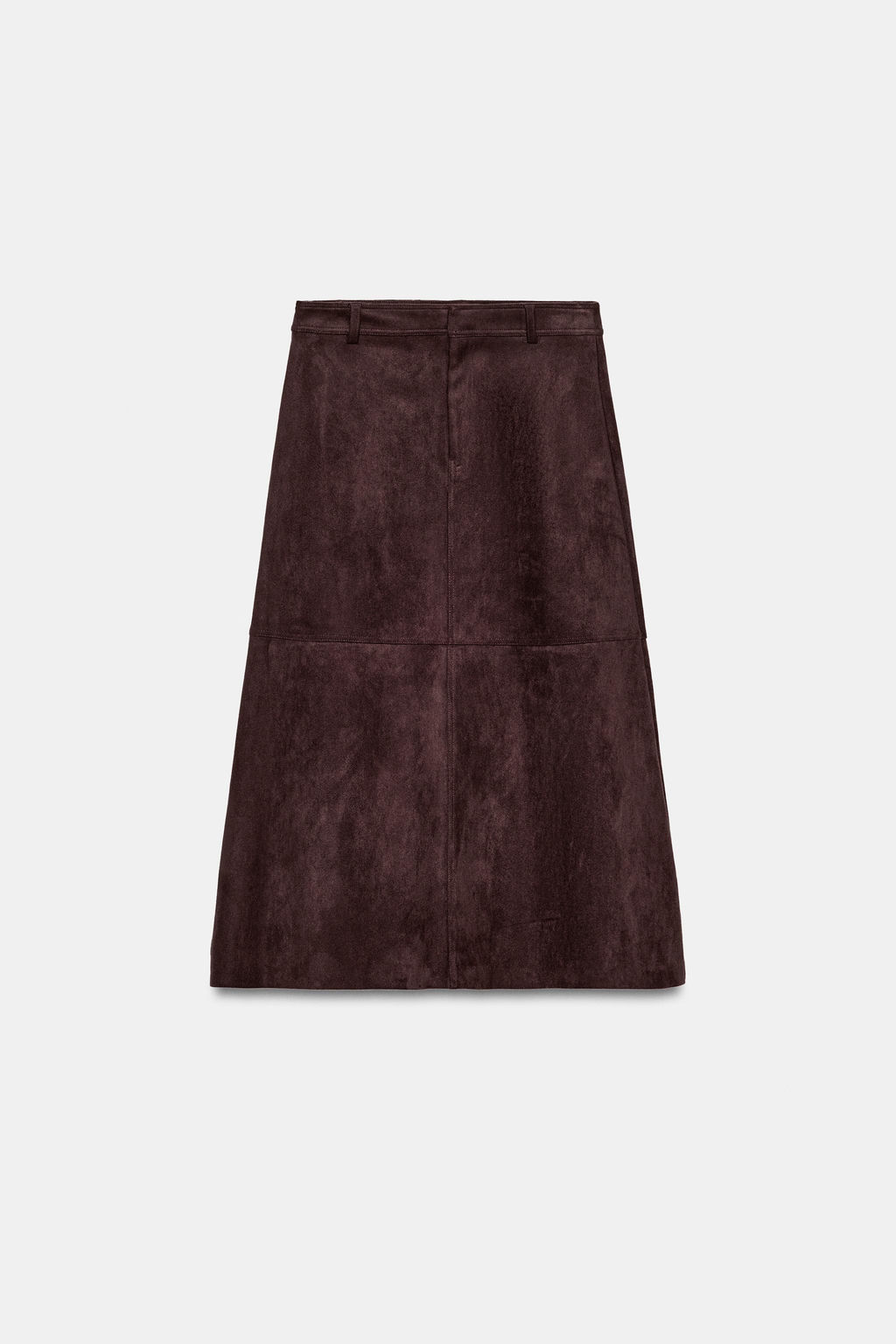 FALDA CAPA EFECTO ANTE / Marr?n chocolate - Zara фото 4