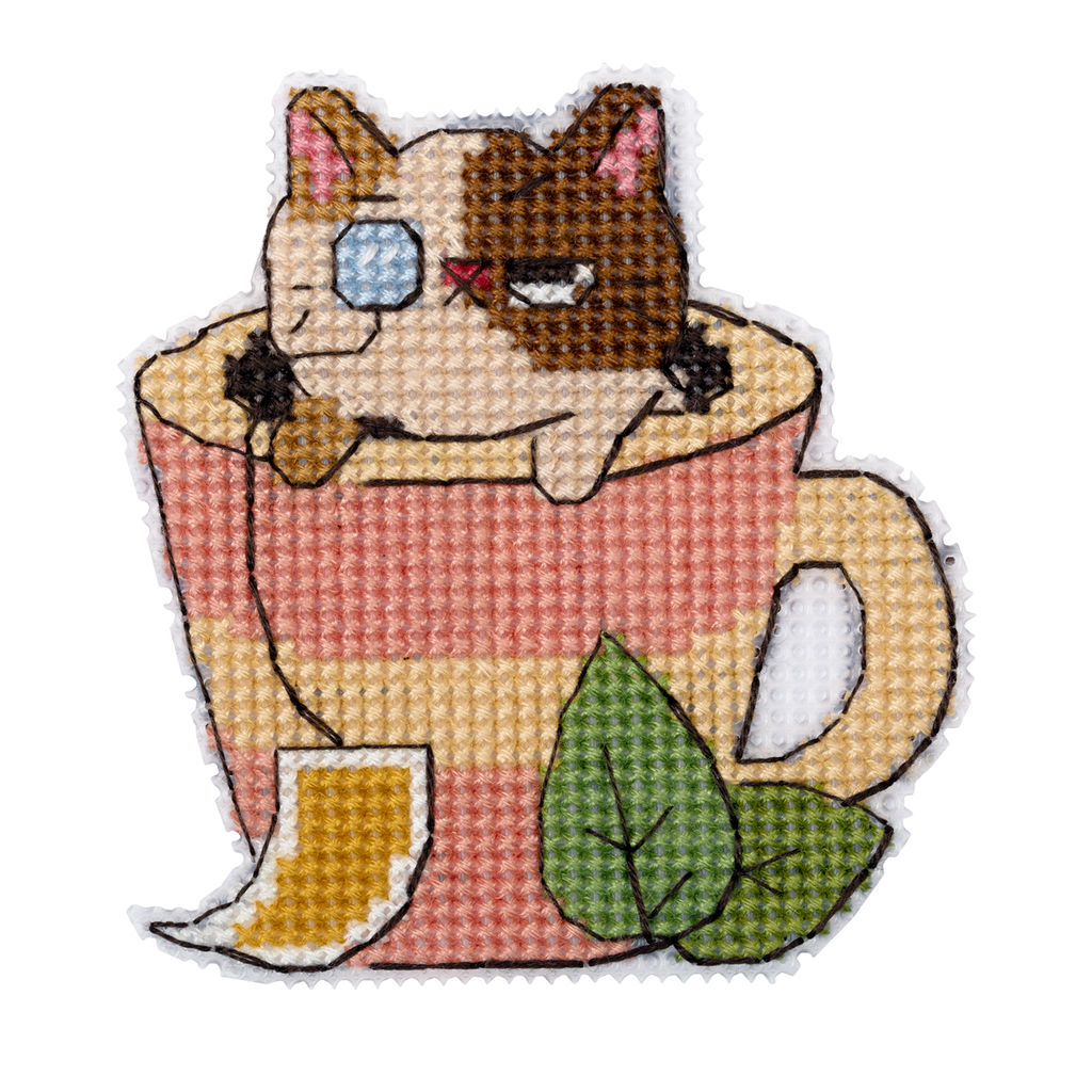 Klart набор для вышивания 8-553 Магниты. Коты прохладительные 7.5 х 7 см