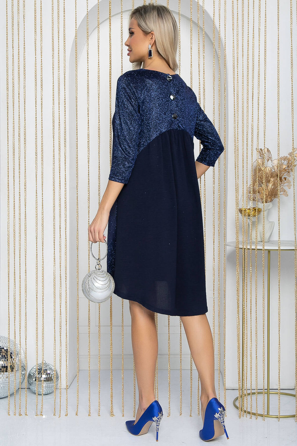 Платье Леди Элегант (синий блеск) П12207-10 - Lt collection фото 2