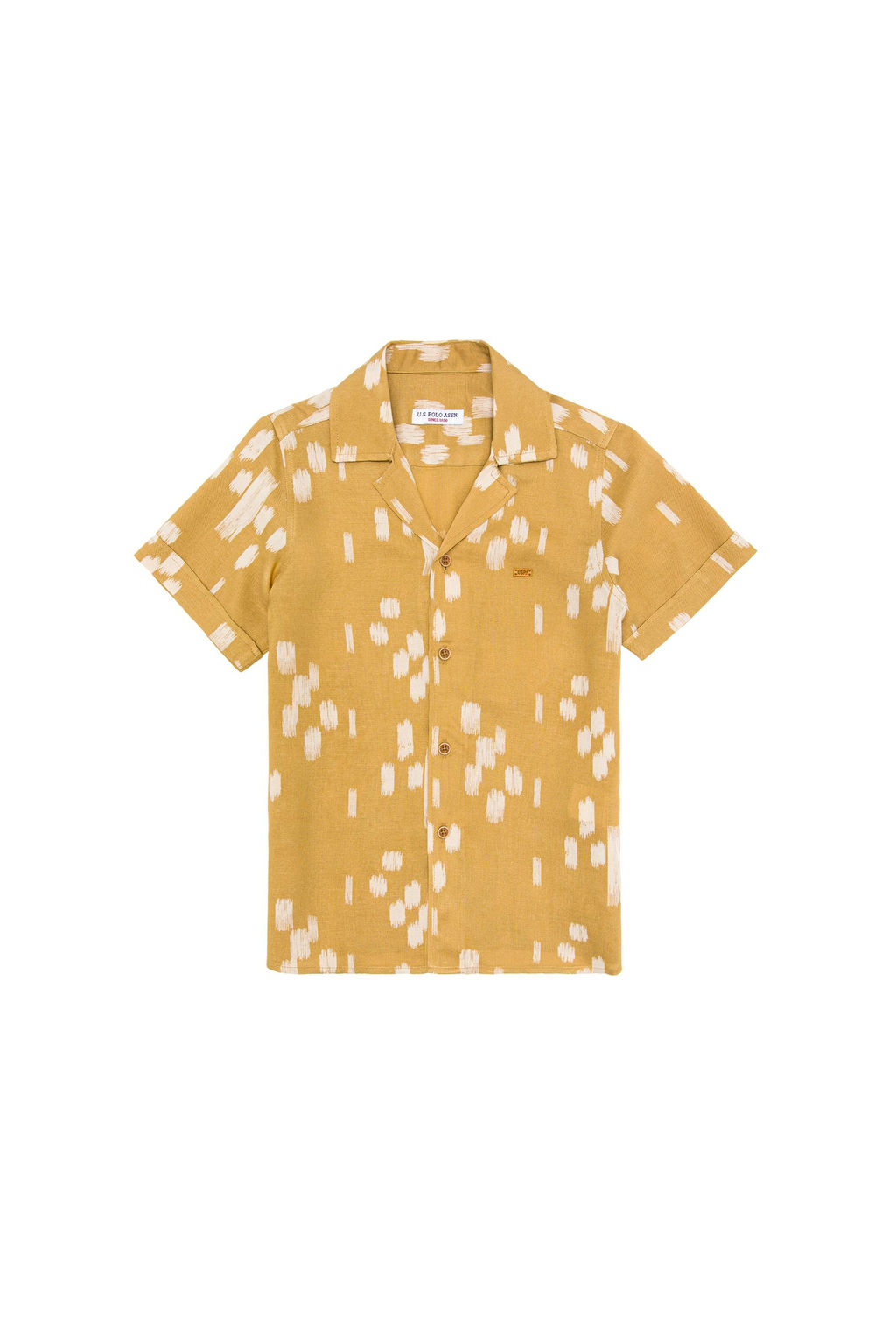 U. S. Polo Assn Рубашка светло-коричневого цвета с коротким рукавом для мальчика - U.s. polo assn фото 2