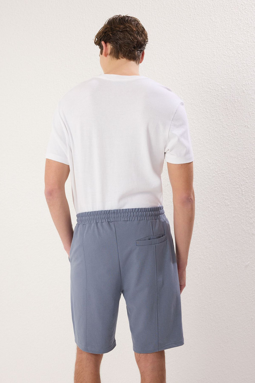 TRENDYOL MAN Tas Regular/Normal Kesim Orta Boy Lastik Belli Bagc?kl? Dikis Detayl? Sort TMNSS20SR0070 - Trendyolmilla фото 27