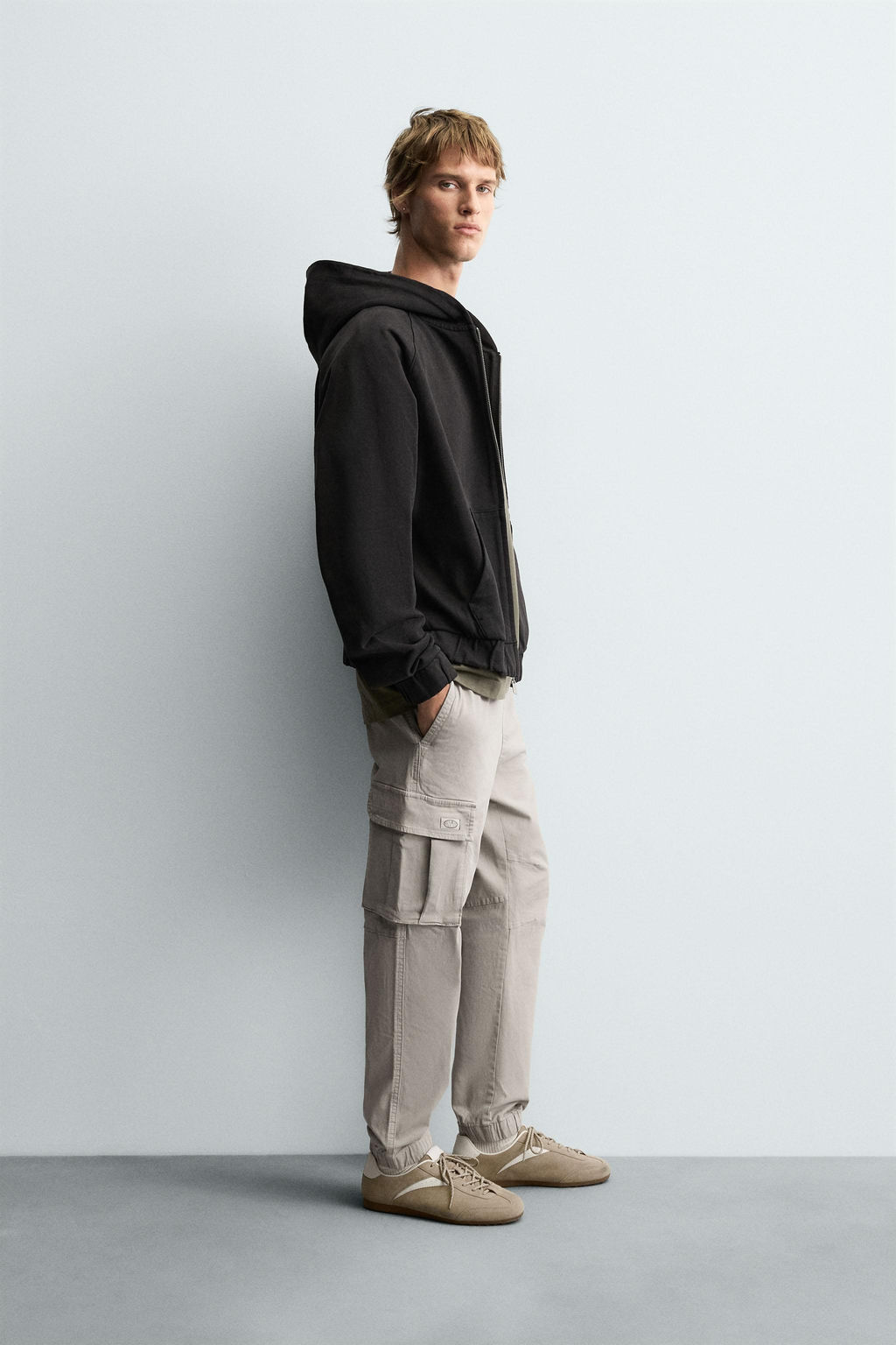PANTAL?N CARGO SLIM FIT / Gris claro - Zara фото 4