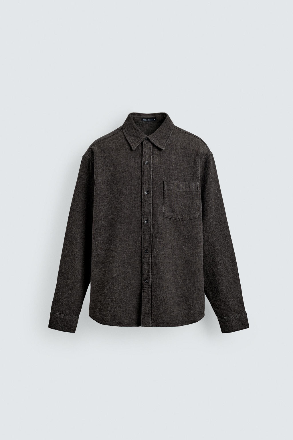 TEXTURED RELAXED FIT OVERSHIRT - Zara фото 7