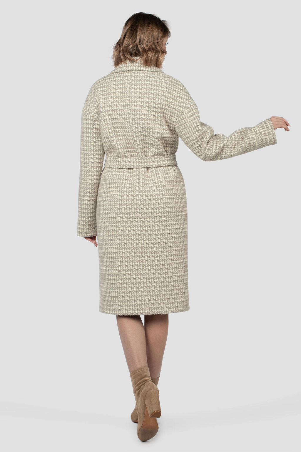 01-12120 Пальто женское демисезонное (пояс) - El podio фото 5