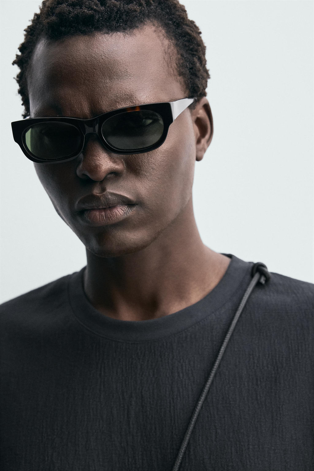 CAMISETA RELAXED FIT ESTRUCTURA / Azul / Acero - Zara фото 5