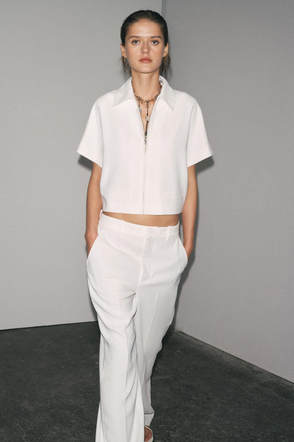 ZW COLLECTION CROPPED JACKET - Zara фото 6