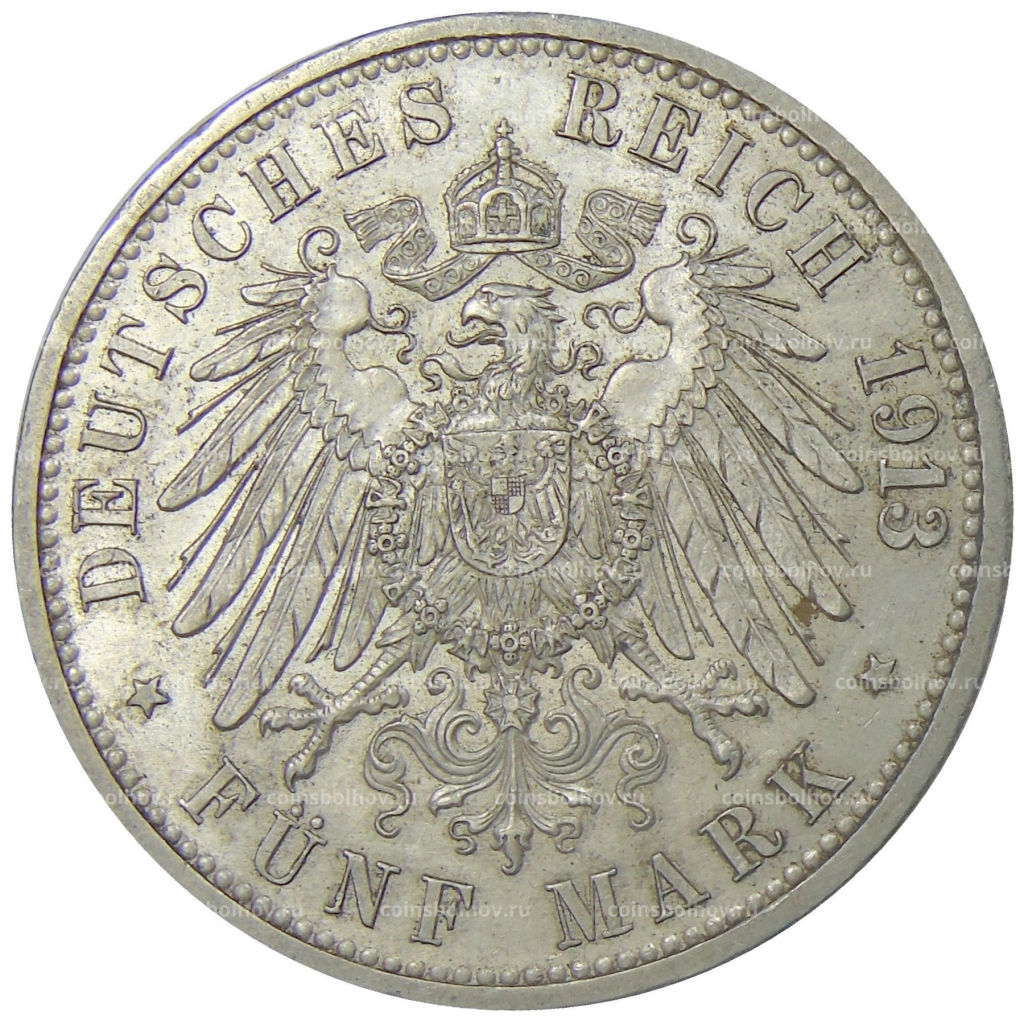 5 марок 1913 года G Германия (Баден)