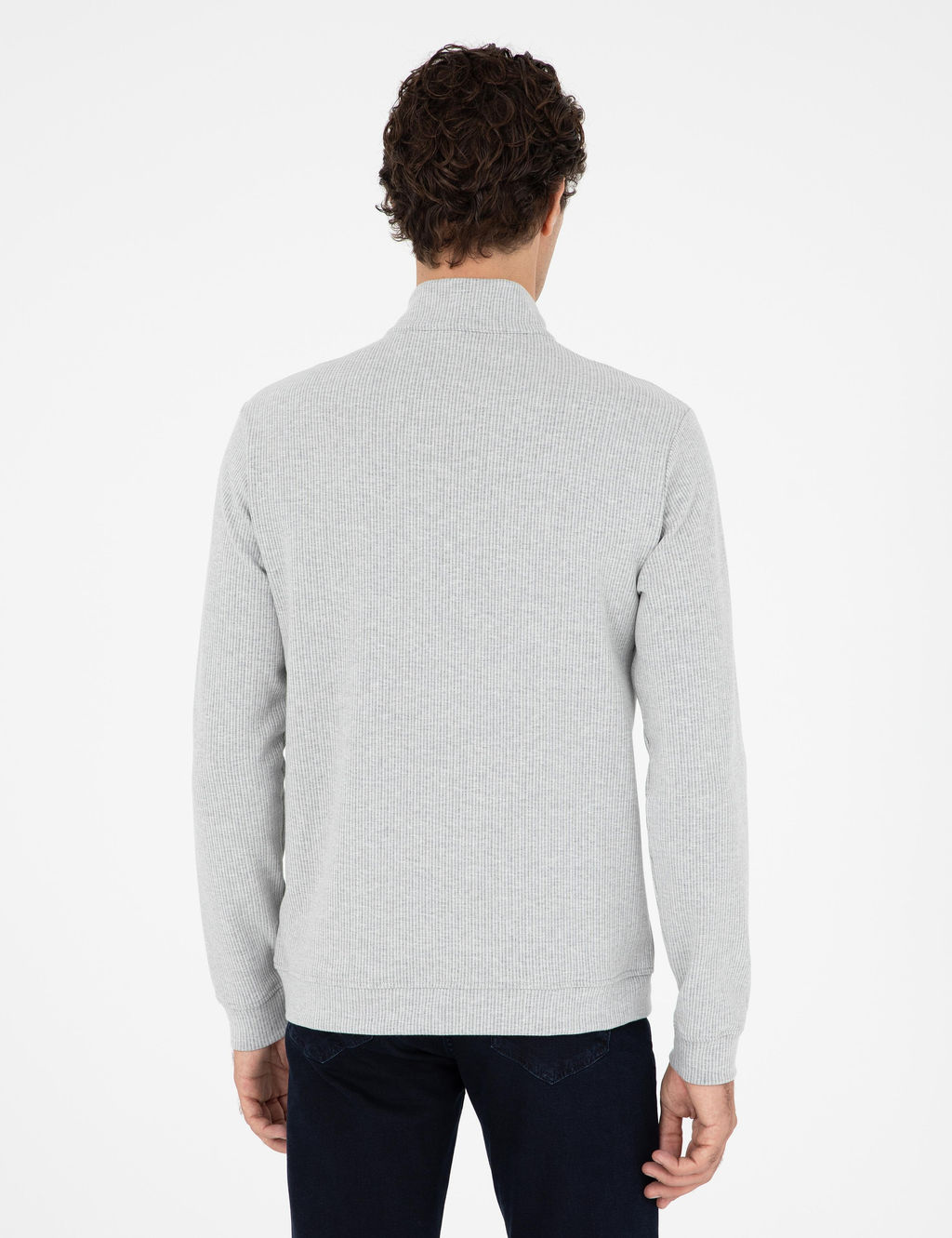 Серый меланжевый свитшот стандартного кроя - Cacharel фото 5