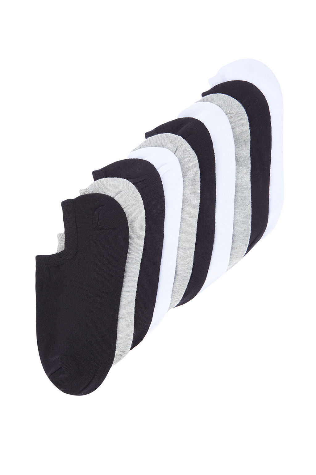 TRENDYOL MAN Cok Renkli 10lu Paket Pamuklu Basic Duz Renk Sneaker-K?sa-Bilek Alt? Corap TMNSS24CO00003