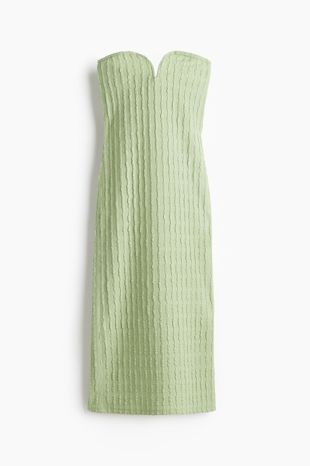Vestido bandeau en punto con textura - H&m фото 2