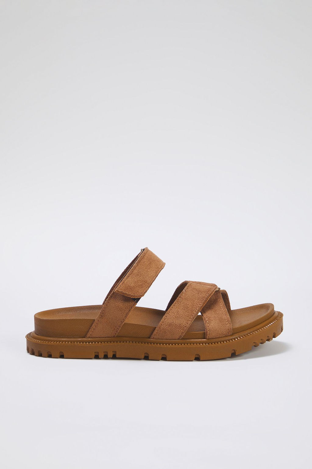 Trendyol Shoes Taba Suet C?rt Bantl? Duz Kad?n Terlik TAKSS25TE00003 - Trendyolmilla фото 6