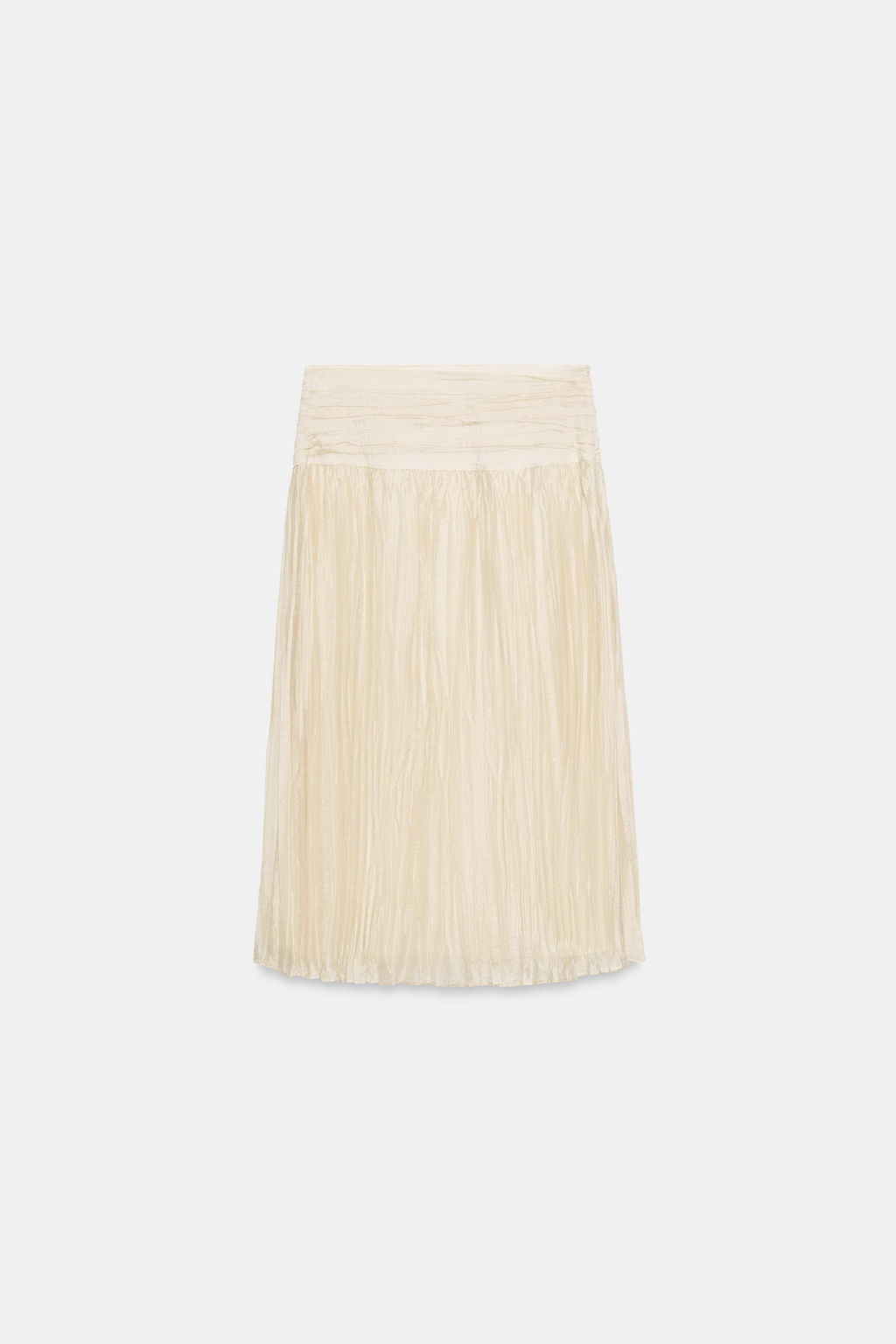 FALDA MIDI DRAPEADA ZW COLLECTION / Beige - Zara фото 7