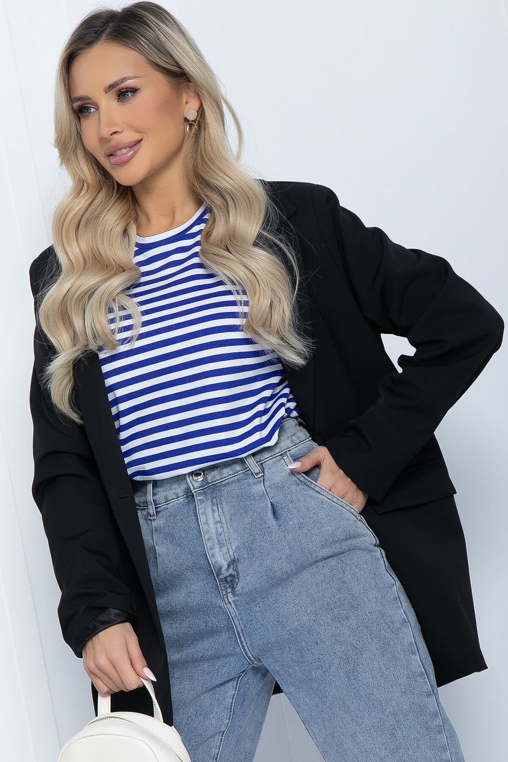 Тельняшка Морская душа (бело-синяя) Б12117 - Lt collection фото 3