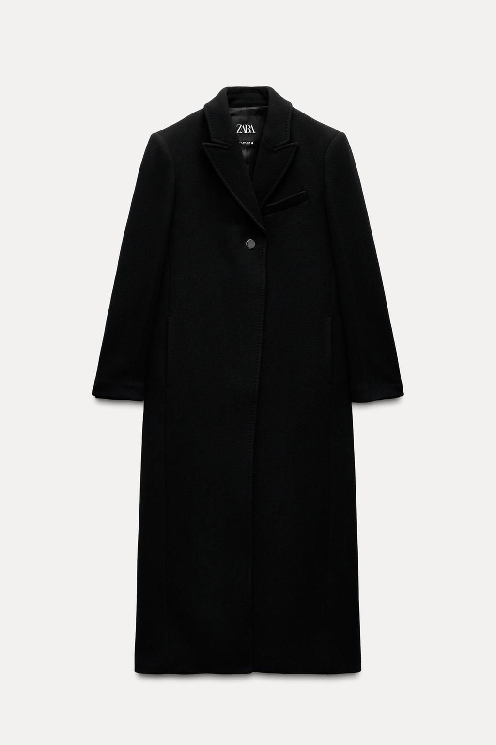 ZW COLLECTION LONG MANTECO WOOL BLEND COAT - Zara фото 3