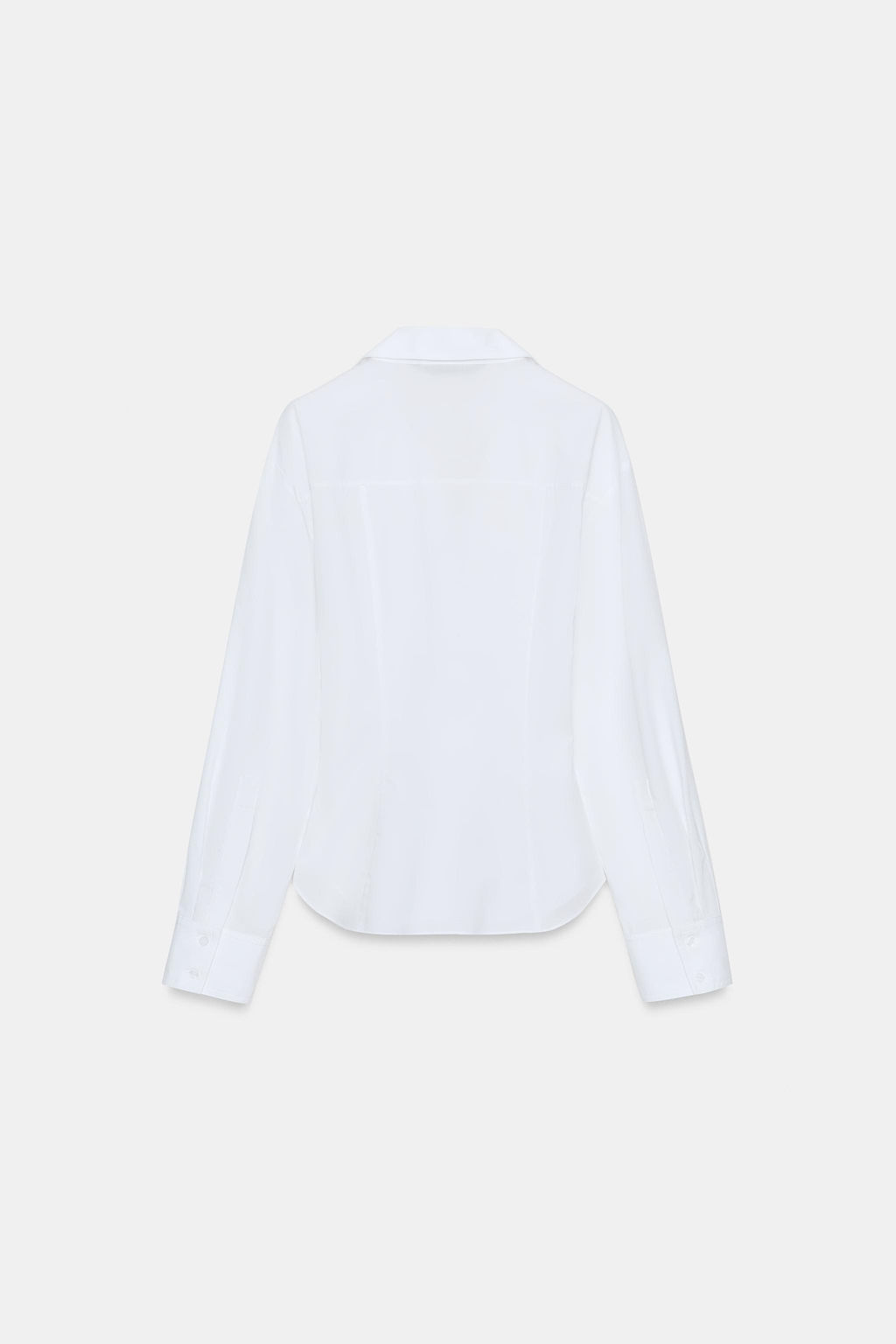 CAMISA ENTALLADA POPEL?N / Blanco - Zara фото 6