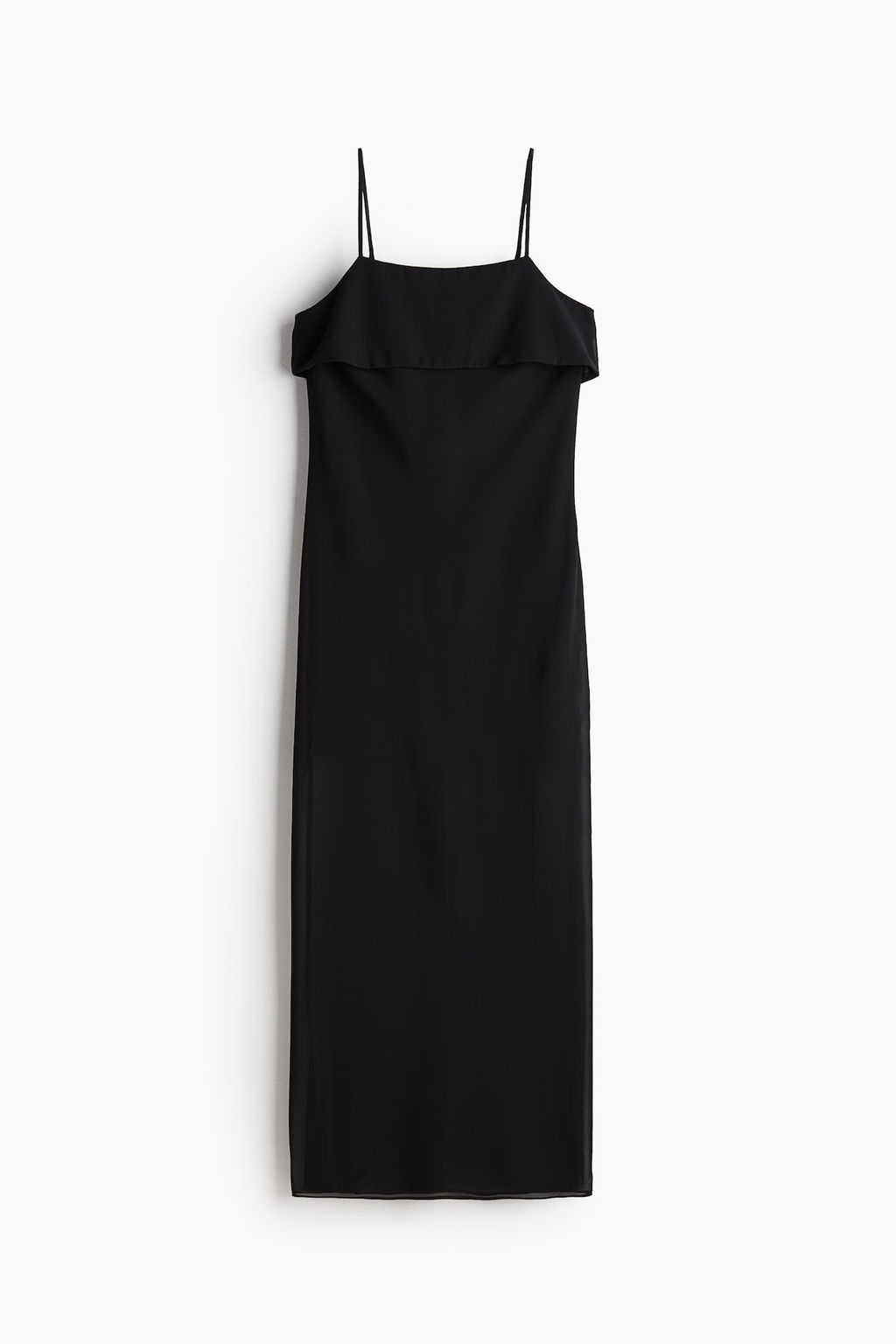 Vestido de gasa con tirantes finos - H&m фото 6