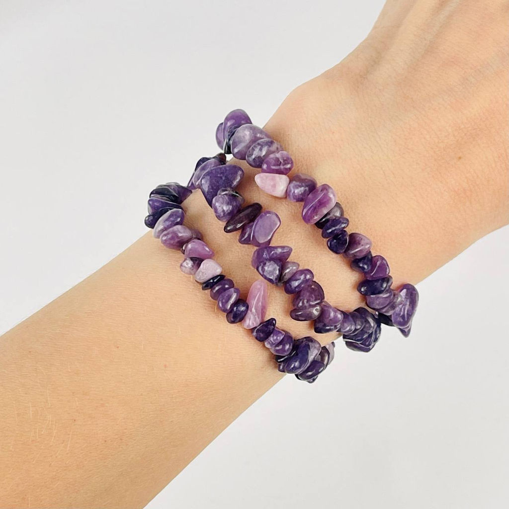 Бусины для украшений из Лепидолита крошка 80 см