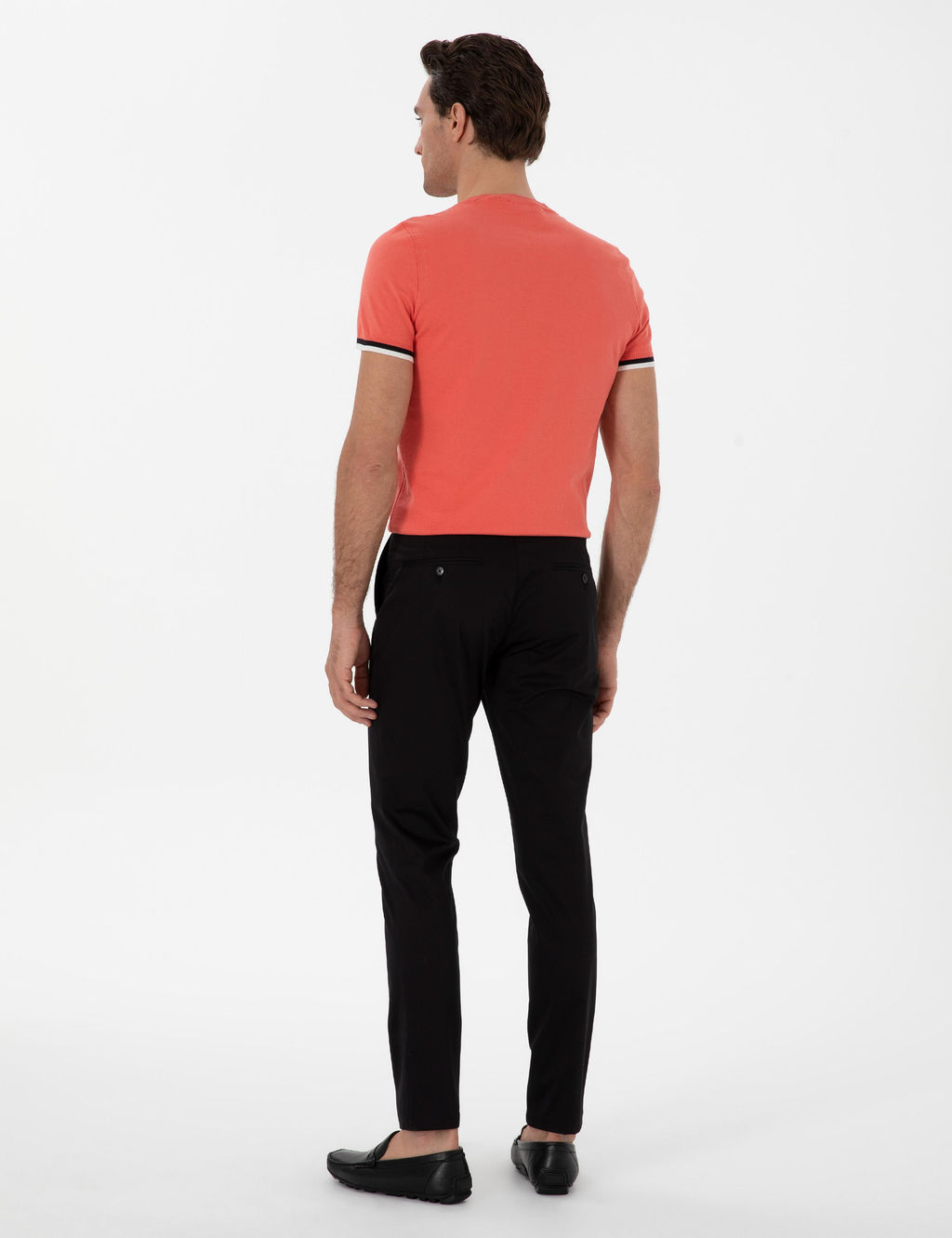 Siyah Slim Fit Pamuk Kar___ml_ Kanvas Pantolon - Cacharel фото 4